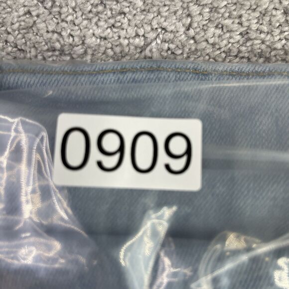 ZARA The DREED Flare Jeans Women’s 6  Blue Raw Hem Cropped Light Wash Stretch - Picture 12 of 12